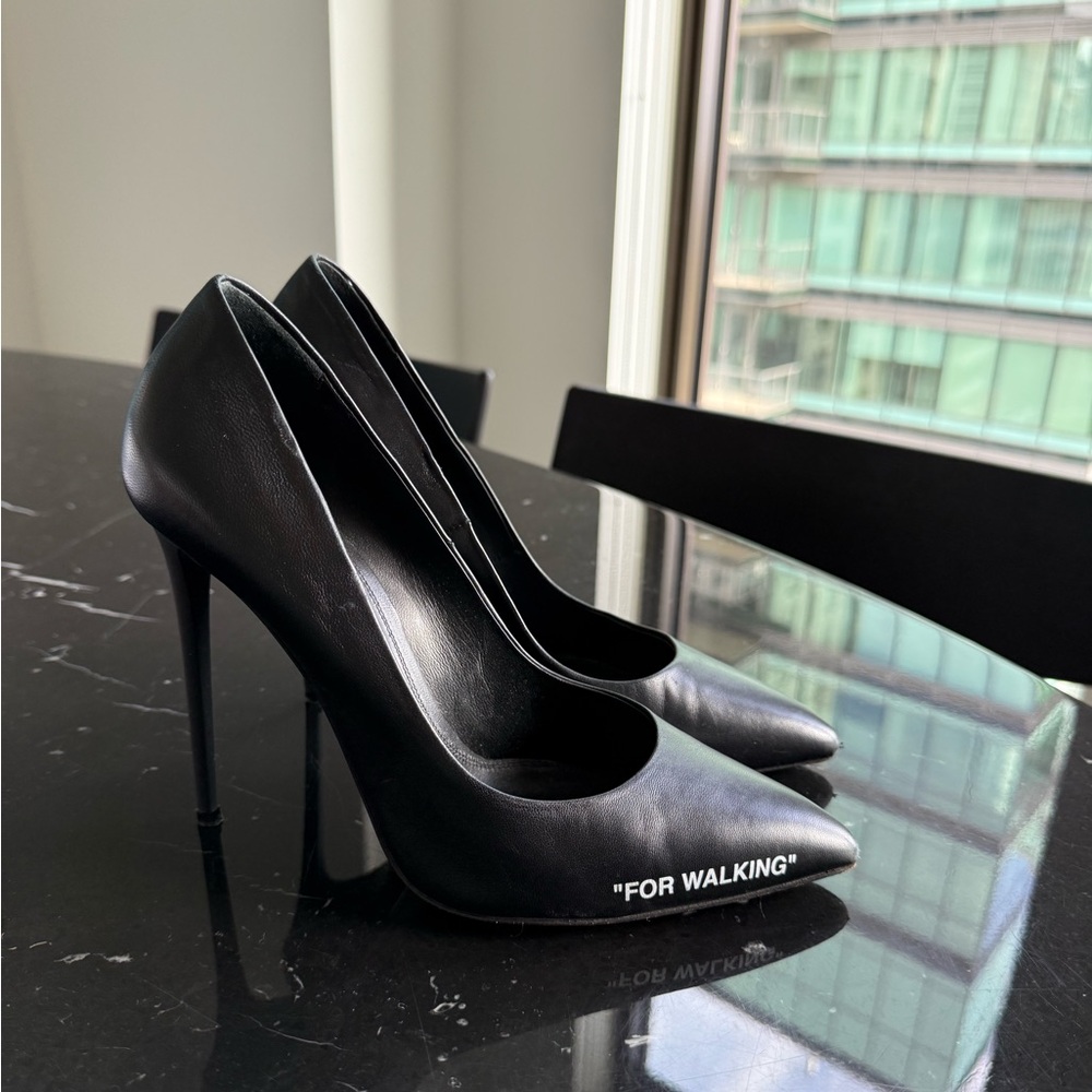 Off-White Black High Heels for Women with dust bag